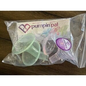 Pumpin' Pals Breast Pump Flange Size Medium Green, M-S Pink, Set Of 4